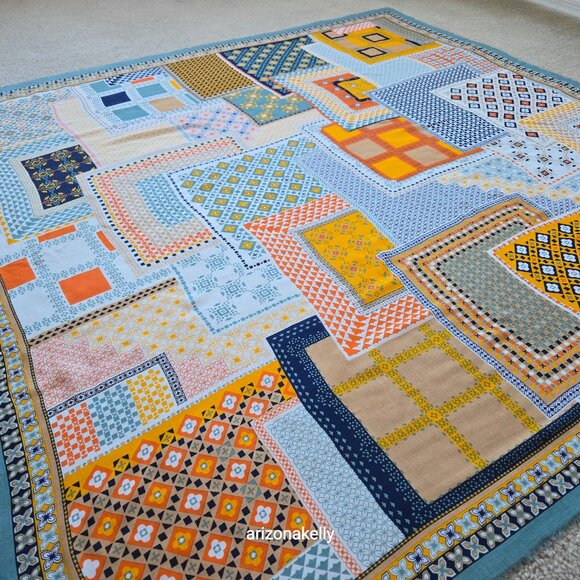 Mosaic Tile Scarf Large Square Silk Modal Boho - Picture 5 of 14